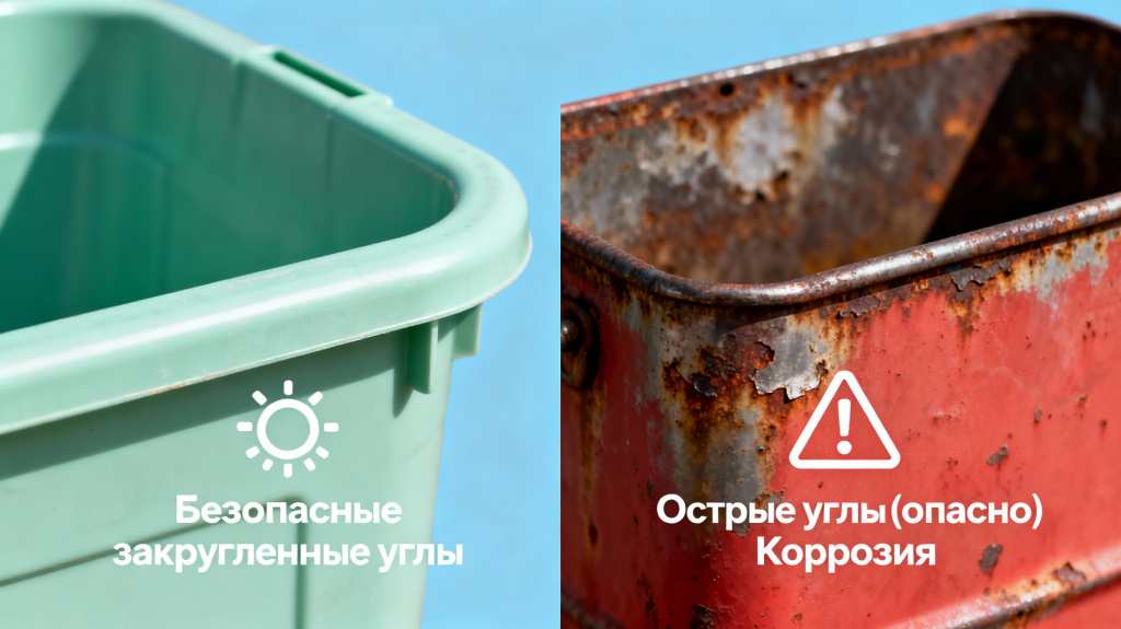 отсутствие острых кромок у пластиковой тары отсутствие острых кромок у пластиковой тары