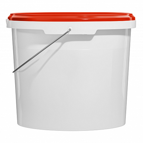 пластиковое ведро jet 56 (5,7 л) металл. ручка, красная крышка