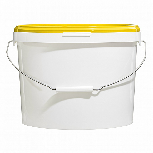 пластиковое ведро jet 125 (13,2 л) с желтой крышкой