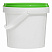 пластиковое ведро jetb 365 (0,365 л) с зеленой крышкой