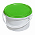 пластиковое ведро jet 25 (2,6 л) с зеленой крышкой