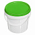 пластиковое ведро jetb 365 (0,365 л) с зеленой крышкой