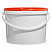пластиковое ведро jet 110 (11,3 л) с красной крышкой