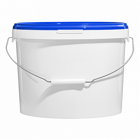 пластиковое ведро jet 110 (11,3 л) металл. ручка, синяя крышка