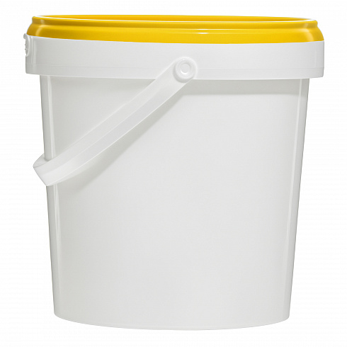 пластиковое ведро jetb 12 (1,2 л) с желтой крышкой