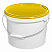 пластиковое ведро jet 110 (11,3 л) металл. ручка, желтая крышка