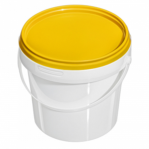 пластиковое ведро jetb 365 (0,365 л) с желтой крышкой