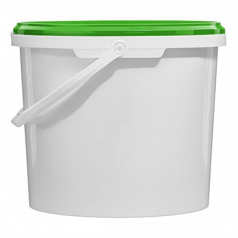 пластиковое ведро jet 56 (5,7 л) с зеленой крышкой