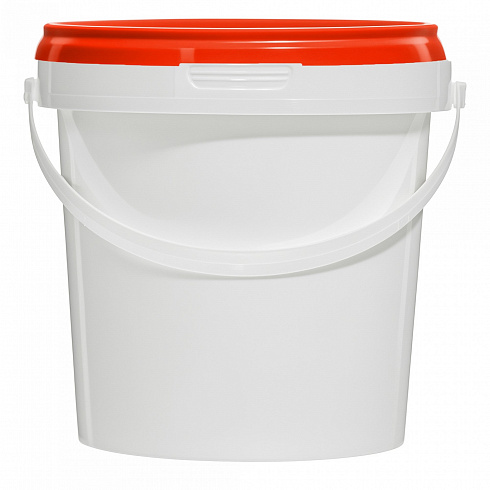 пластиковое ведро jetb 850 (0,85 л) с красной крышкой