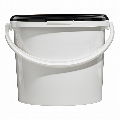 пластиковое ведро jet 56 (5,7 л) с черной крышкой