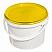 пластиковое ведро jet 23 (2,3 л) с желтой крышкой