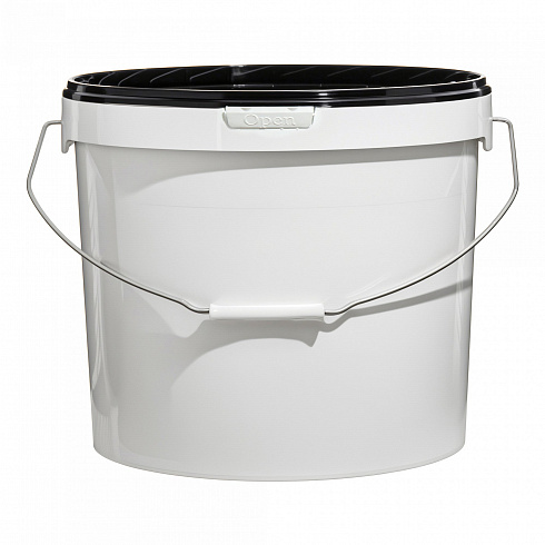 пластиковое ведро jet+ 205 (20,6 л) с черной крышкой