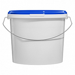 пластиковое ведро jet 56 (5,7 л) металл. ручка, синяя крышка