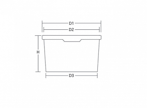 пластиковая банка с крышкой jetb 650 (0,65 л) пищевая круглая