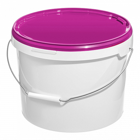 пластиковое ведро jet 110 (11,3 л) металл. ручка, фиолетовая крышка