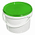пластиковое ведро jet 23 (2,3 л) с зеленой крышкой