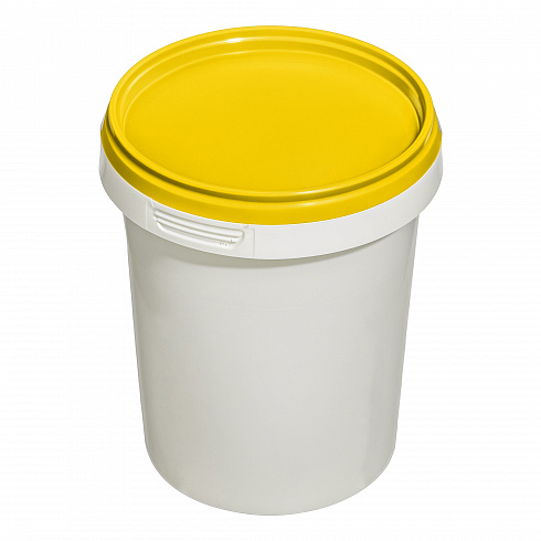 пластиковая банка (стакан) jetb 520 (0,520 л) с желтой крышкой