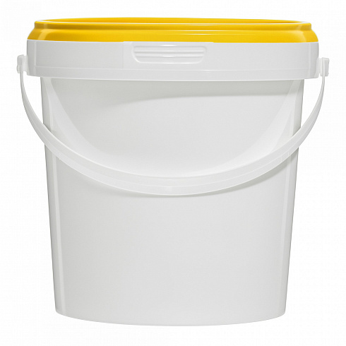 пластиковое ведро jetb 12 (1,2 л) с желтой крышкой