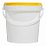 пластиковое ведро jetb 12 (1,2 л) с желтой крышкой