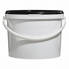 пластиковое ведро jet 110 (11,3 л) с чёрной крышкой