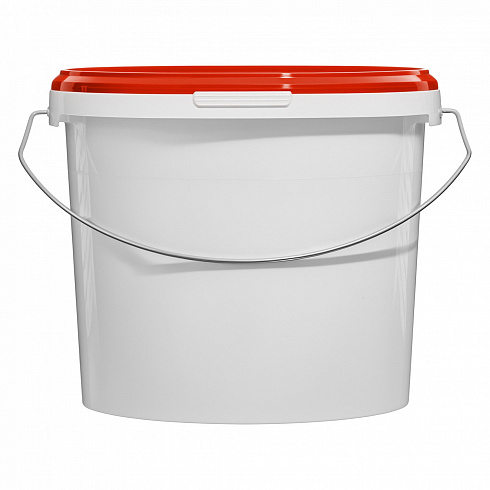 пластиковое ведро jet 56 (5,7 л) металл. ручка, красная крышка