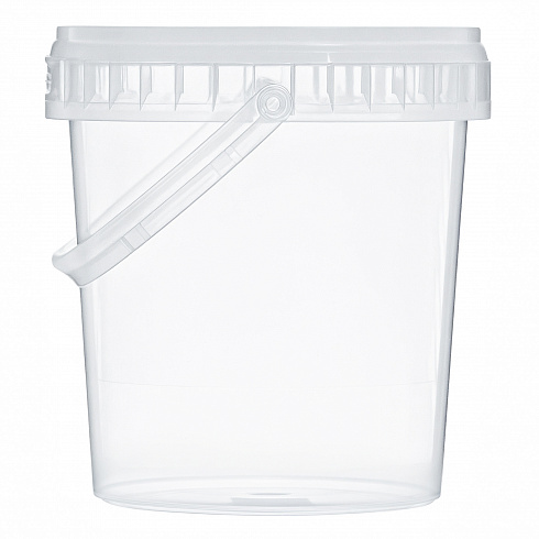 прозрачное ведро 0,85 л пластиковое
