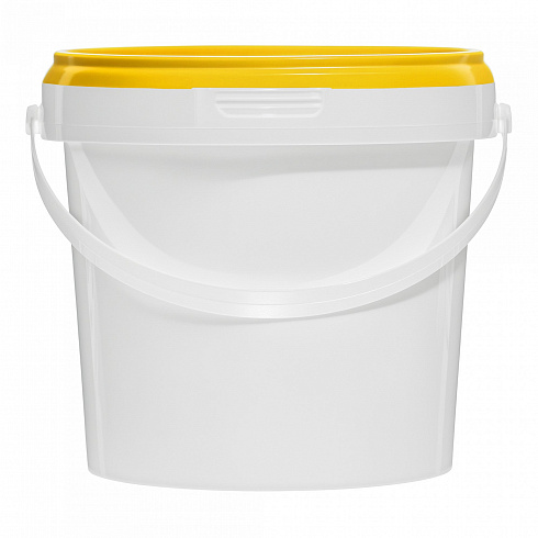 пластиковое ведро jetb 365 (0,365 л) с желтой крышкой