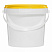 пластиковое ведро jetb 365 (0,365 л) с желтой крышкой