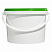 пластиковое ведро jet 23 (2,3 л) с зеленой крышкой